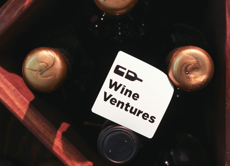 wine ventures logo in box of wine